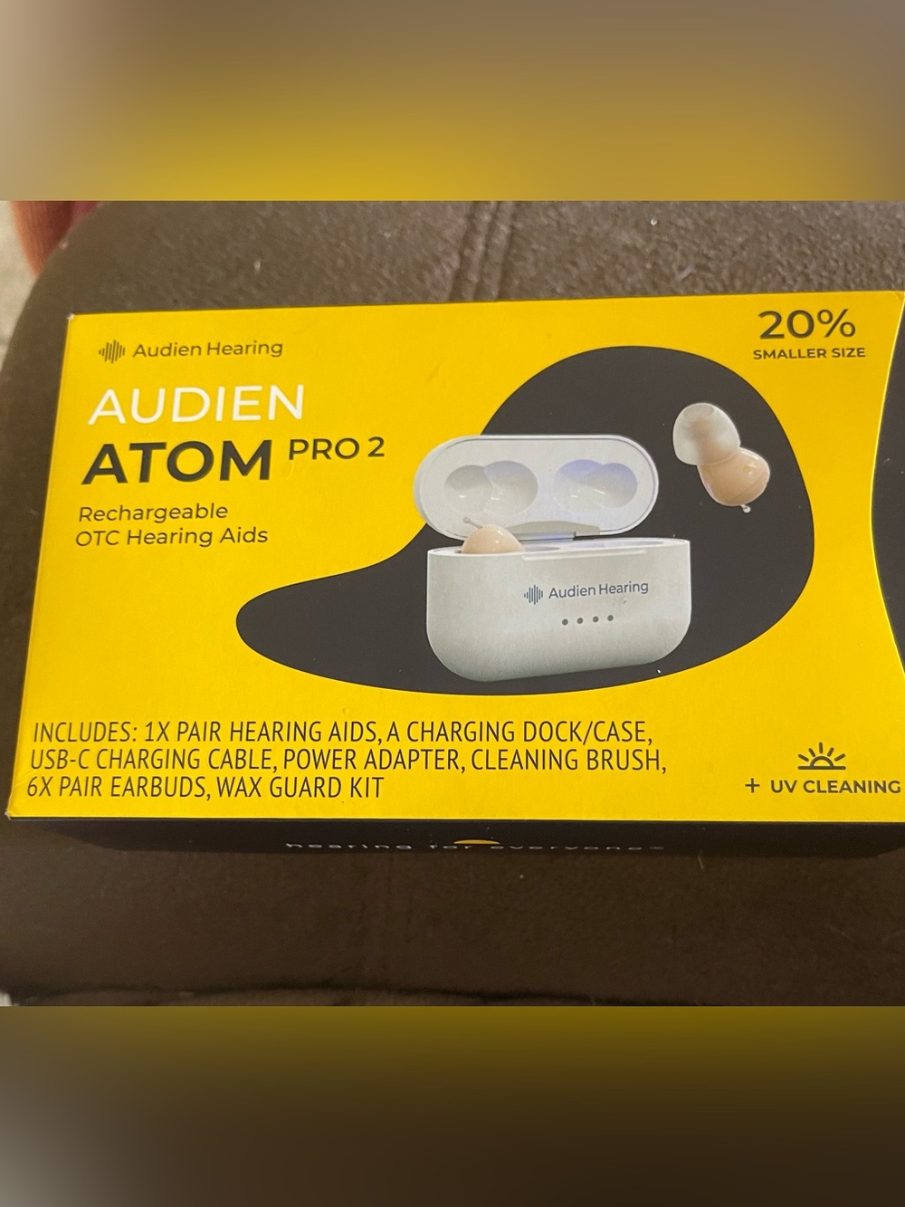 Audien ATOM Pro 2 Rechargeable NEW Hearing Aids - Beige